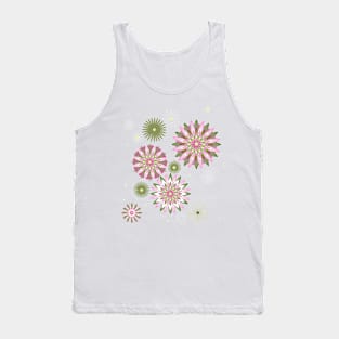 The universe is a floral mandala in white Tank Top